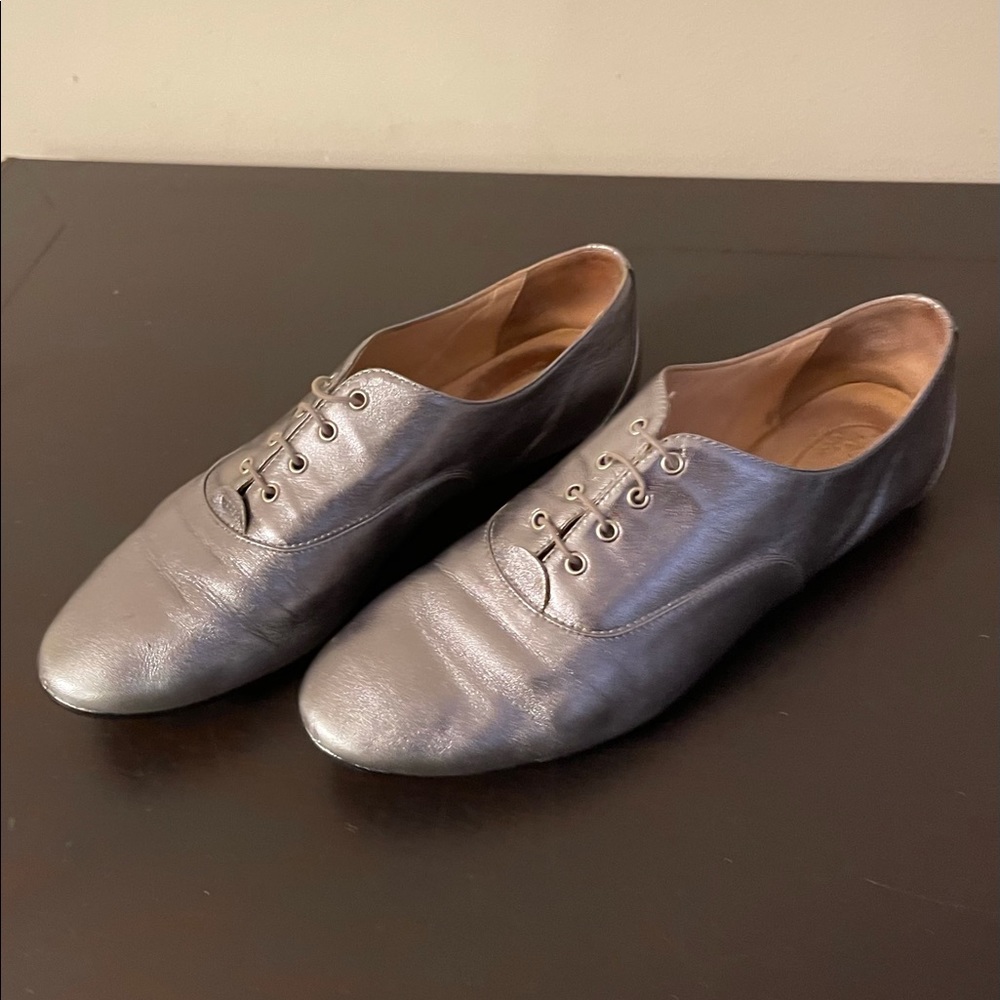 Escada Sport - Silver metallic loafer